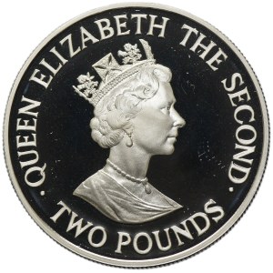 Great Britain, Jersey, Elizabeth II, 2 Pounds Llantrisant 1993 - 40th Anniversary of the Coronation of Elizabeth II
