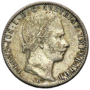 Rakúsko, František Jozef I., 1/4 Florena Kremnica 1860 B
