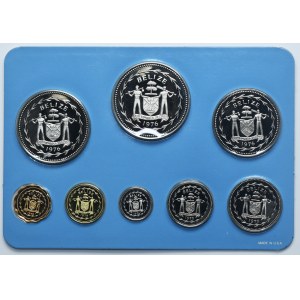 Set, Belize, 1976 set vintage - LUSTRANS (8 pezzi).