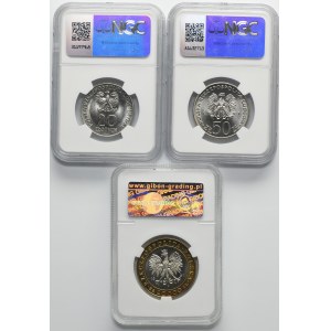 Set, 20 zloty, 50 zloty and 20,000 zloty (3 pieces).