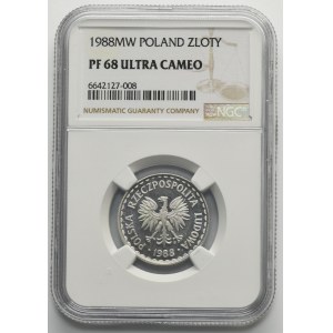 1 złoty 1988 - NGC PF68 ULTRA CAMEO