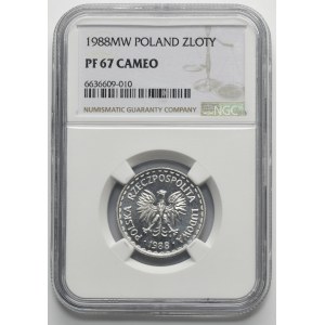 1 gold 1988 - NGC PF67 CAMEO