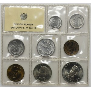 Set, Polish Coins Issued in 1977 (8 pieces).