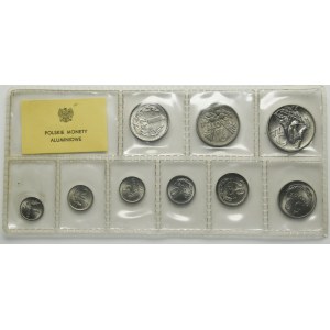 Set, Polish Aluminum Coins 1949-1975 (9 pieces).