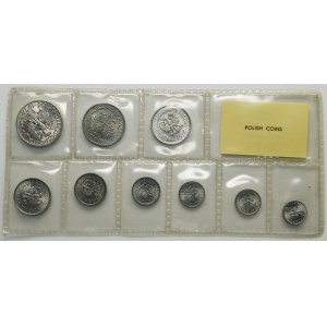 Set, Polish Aluminum Coins 1949-1975 (9 pieces).
