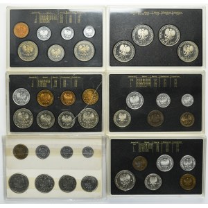 Set, Vintage set of circulating coins 1981, 1982, 1988, 1989 and 1990 (39 pieces).