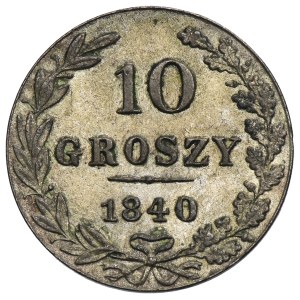 Polish Kingdom, 10 groschen Warsaw 1840 MW
