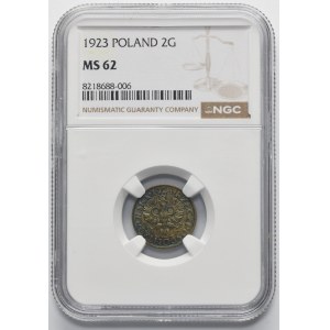 2 grosze 1923 - NGC MS62