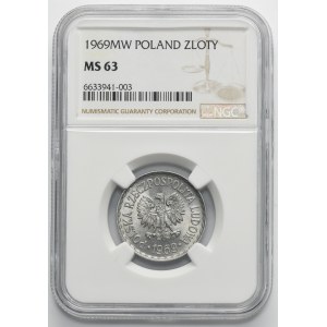 1 gold 1969 - NGC MS63