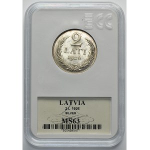 Latvia, Republic of Latvia, 2 Lati London 1926