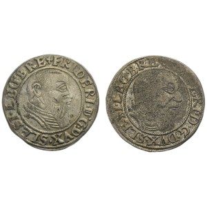 Set, Silesia, Duchy of Liegnitz-Brieg-Wohlau, Friedrich II, Groschen Leignitz 1544 (2 pcs.)