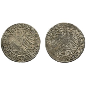 Set, Silesia, Duchy of Liegnitz-Brieg-Wohlau, Friedrich II, Groschen Leignitz 1544 (2 pcs.)