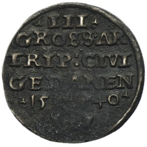 Sigismund I the Old, 3 Groschen Danzig 1540 - PRVS