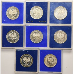 Set, 100 gold 1973-1977 (8 pcs.)
