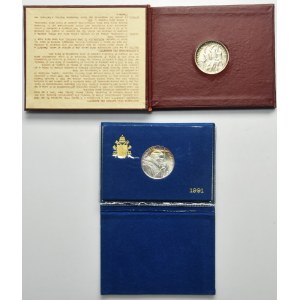 Set, Vatican and San Marino, 500 Lire (2 pcs.)