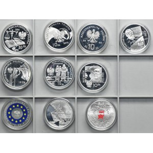 Zestaw, 10 złotych 2002-2010 (10 szt.)