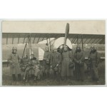[Photo] Biplane and pilots (ca. 1920).