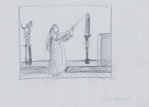 Jarosław Modzelewski, SZKIC DO OBRAZU „GASZENIE PASCHAŁU”, 2000