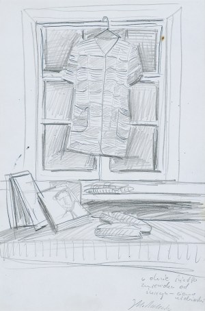 Jarosław Modzelewski, SZKIC DO OBRAZU „MARTWA NATURA Z MOTYLEM”, 2002