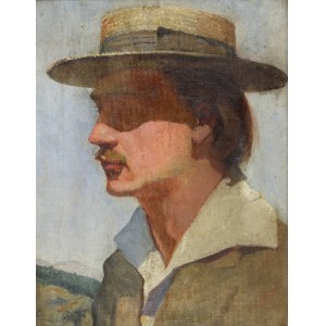 Bolesław BARBACKI (1891-1941), Portret mężczyzny w kapeluszu - Autoportret?, ok. 1920