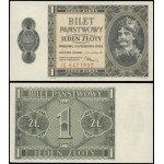 Poland, 1 zloty, 1.10.1938
