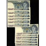 Poland, set of 12 banknotes with face value of 1,000 zlotys, 1.06.1982
