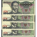Poland, set: 4 x 10,000 zlotys, 1.12.1988