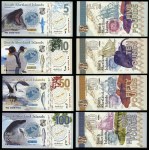 Antarctica, set of 6 bills (Arctic fauna)