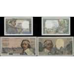 France, set of 2 banknotes, 1947-1954