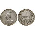 Germany, 1 rupee, 1907 J, Hamburg
