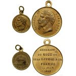 France, set of 2 medallions