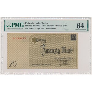 20 Mark 1940 - no. 1 without watermark - PMG 64