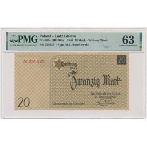 20 Mark 1940 - no. 1 without watermark - PMG 63