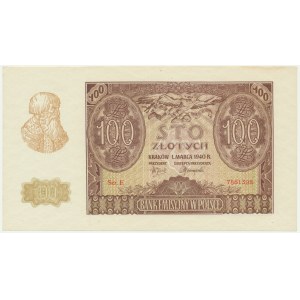 100 zloty 1940 - E -.