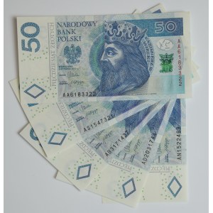 Set, 50 gold 2012 (5 pcs.) - including AA series