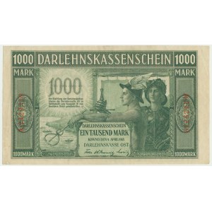 Kowno, 1.000 Mark 1918 - A - 7 digit series -