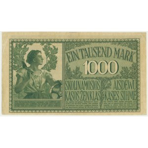 Kowno, 1.000 Mark 1918 - A - 7 digit series -