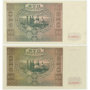 100 gold 1941 - A and D (2 pieces).