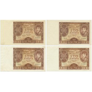 100 zloty 1932-1934 (4 pieces).