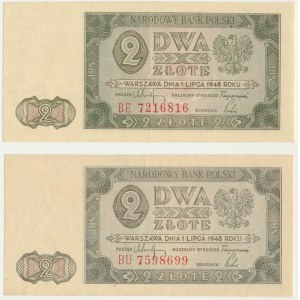 2 złote 1948 - BE i BU - (2 szt.)