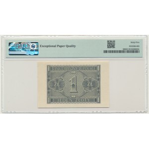 1 złoty 1941 - AB - PMG 65 EPQ - wysokie litery serii