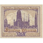 Danzig, 50 Pfennig 1919 - purple -
