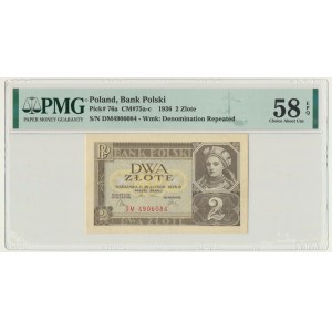 2 gold 1936 - DM - PMG 58 EPQ