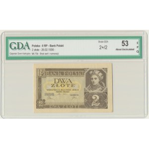 2 gold 1936 - without series and numbering - GDA 53 EPQ
