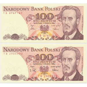 100 oro 1986-8 - TB - (2 pezzi) - serie transitoria