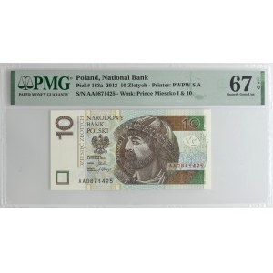 10 zl 2012 - AA - PMG 67 EPQ