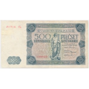 500 zloty 1947 - C2 - secondarily applied series
