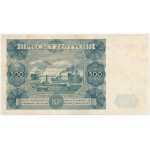 500 zloty 1947 - C2 - secondarily applied series