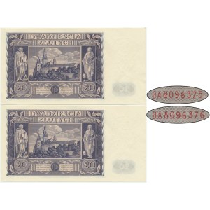 20 gold 1936 - DA - (3 pcs.) - consecutive numbering