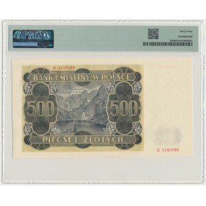 500 zloty 1940 - B - PMG 64